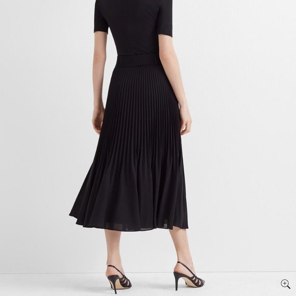 NWOT Club Monaco Split Pleat Flowy Skirt (Sz 12) - Picture 3 of 7